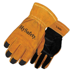 Waterproof Cow Split Firefighter Safety Gloves With Ventilation Good Grip